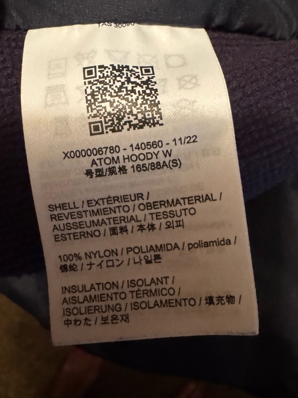 Arc'teryx Women's Atom Navy Hooded Utility Jacket S - Picture 6 of 10
